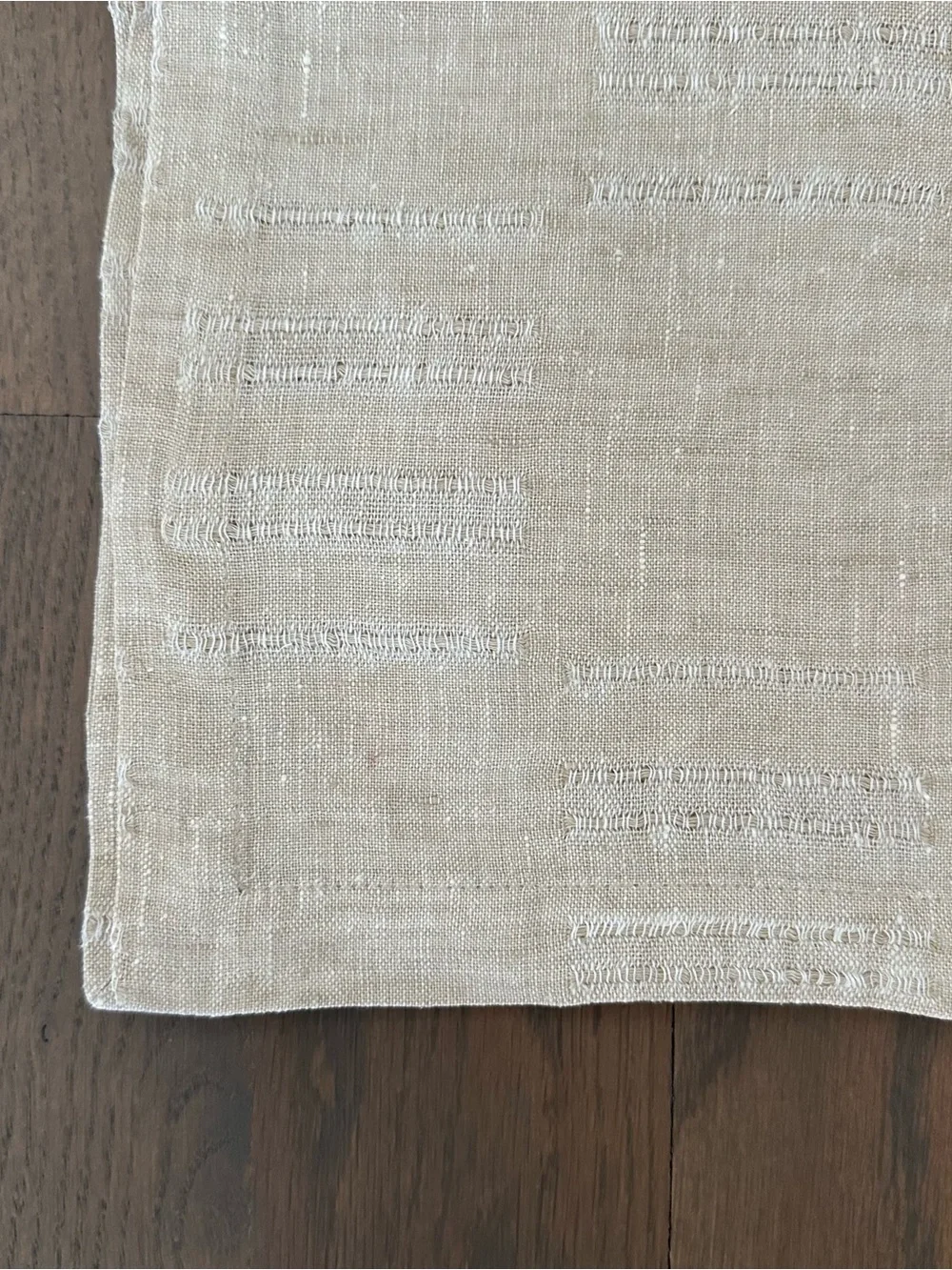 Matouk Set of 4 Linen Variegated Heavyweight Linen Napkins Beige / Cream 20